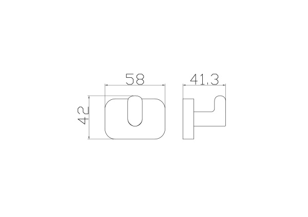Крючок для ванной WONZON & WOGHAND GRAFFITY, темный графит WW-9315-BGM