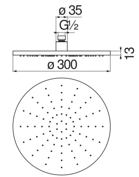 Верхний душ Nobili AD139/63IX Верхний душ Nobili AD139/63IX