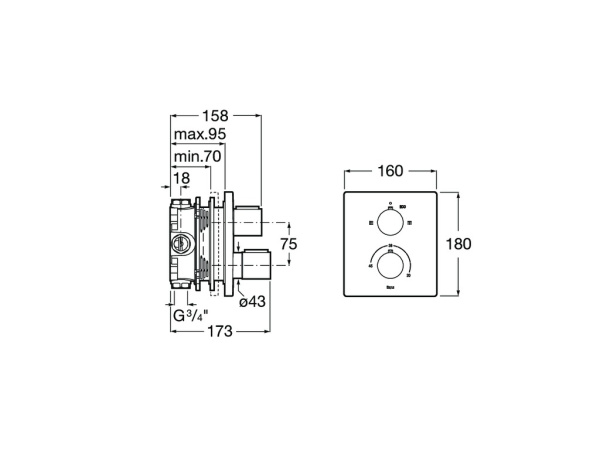 Смеситель для ванны Roca T-2000 5A0C88C00