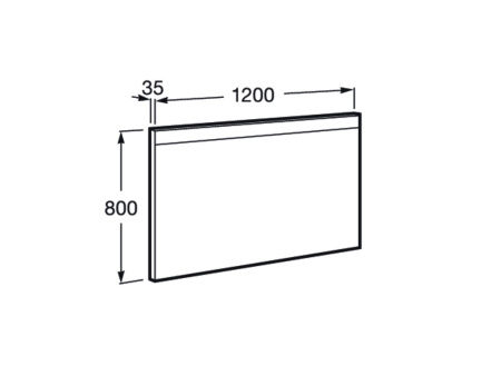 Зеркало (120х80) Roca Prisma Comfort LED, ANTI-STEAM 812268000