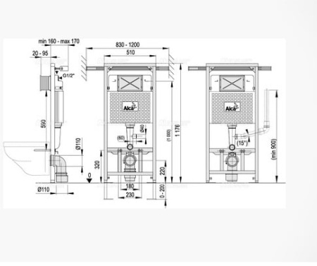 Система инсталляции Alcaplast A102/1200V