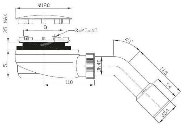 Сифон для поддона Radaway R510