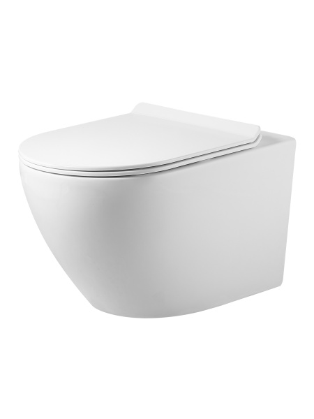 Унитаз подвесной безободковый TORNADO Agger AT09150L  сиденье с микролифтом