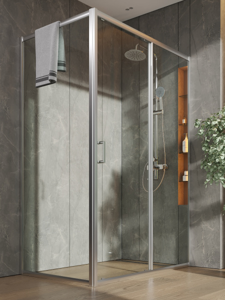 Душевой уголок без поддона (130х78,5) Orange E23-13080TCR хром