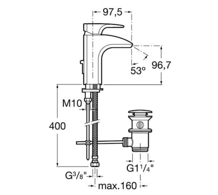 Смеситель для раковины Roca Thesis 5A3050C00