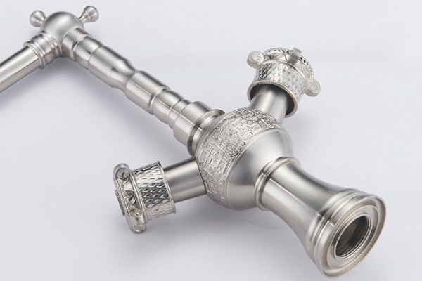 Смеситель для кухни, античное серебро Zorg A 3004K-SL