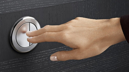 Пневмоклавиша смыва Geberit дистанционная тип 10, установка в мебель 116.057.KJ.1