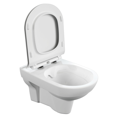 Подвесной унитаз безободковый Cersanit CITY Clean On DPL EO slim S-MZ-CITY-COn-S-DL-w