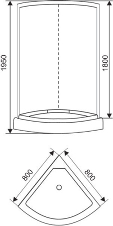 Душевая кабина (80x80x195) Arcus Style Белый S-10