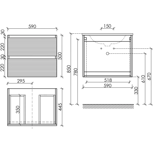 Тумба под раковину 60 см Sancos Folk FL60CP капучино матовый 