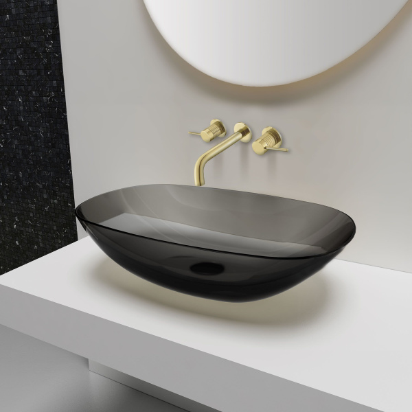 Смеситель для раковины Vincea Грув (Groove) VBFW-4G1BG4 встраиваемый, брашированное золото
