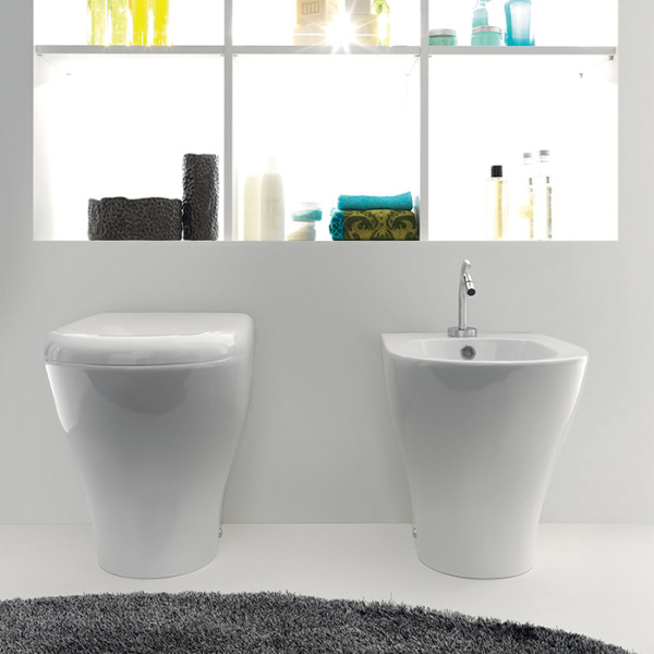 Приставной безободковый унитаз Kerasan Aquatech 371901 без сиденья