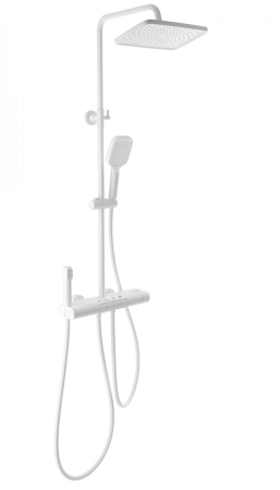 Душевая система с термостатом WONZON & WOGHAND MUSE Legato, белый матовый WW-B4129-MW