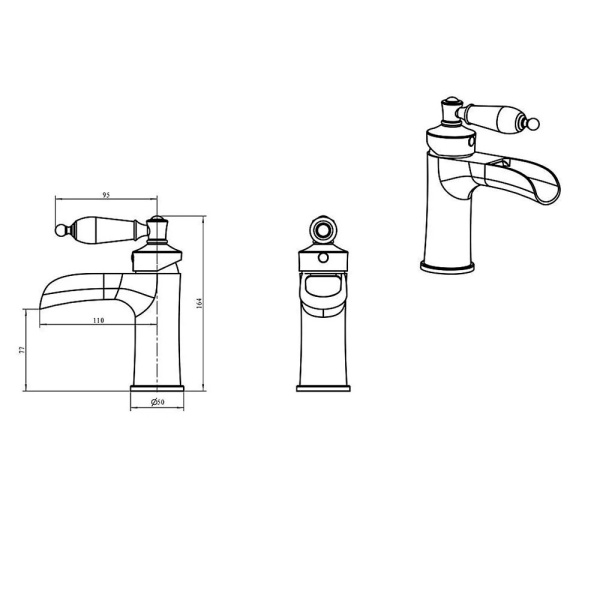 Смеситель для раковины Boheme Vogue 201-SW