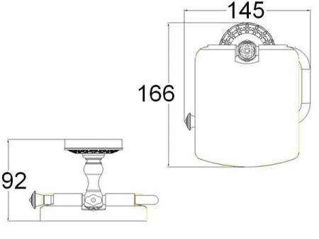 Бумагодержатель с крышкой Zorg Antic AZR 08 BR