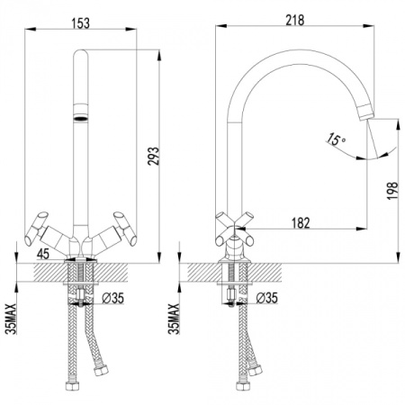Смеситель для кухонной мойки Lemark Practica (LM7504C)