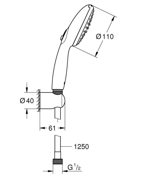 Душевой набор GROHE Tempesta 110 261642433 Душевой набор GROHE Tempesta 110 261642433
