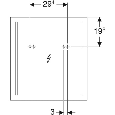 Зеркало с подсветкой GEBERIT Option Basic 500.586.00.1