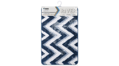 Коврик для ванной Fixsen River  темно-синий 50х80 см.  FX-5004M