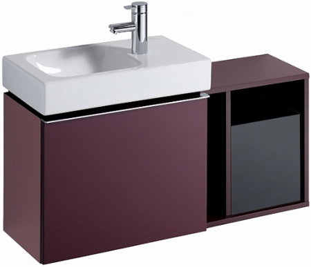 Раковина Geberit iCon с полочкой: белый, B=53см, H=13.5см, T=31см, отверстие под смеситель справа, перелив- нет, полка справа 124053000