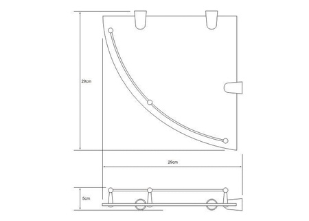 Полка стеклянная угловая Wasserkraft 544