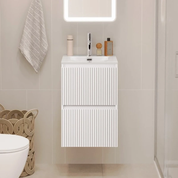 Тумба под раковину 40 BelBagno Uno UNO-MINI-400-2C-SO-BO белый матовый, без раковины
