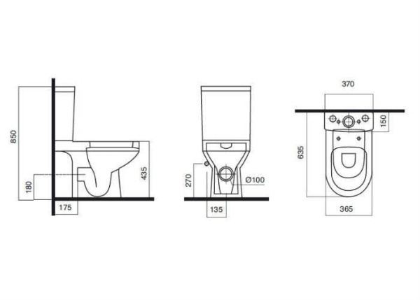 Унитаз-компакт AM.PM Spirit C708607SC