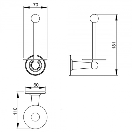 Бумагодержатель Timo Nelson 160044/02
