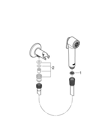 Душевой набор Grohe Tempesta-F Trigger Spray 30 27513 AL1 (27513AL1) темный графит, матовый