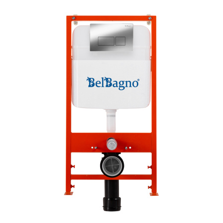 Комплект унитаза с инсталляцией BelBagno BB070CHR/SC/BB026/BB041CR