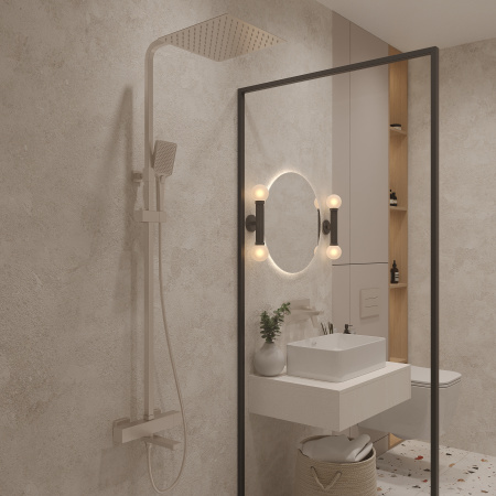 Душевая система с термостатом Oliveeka D OL-739901-BN, никель матовый