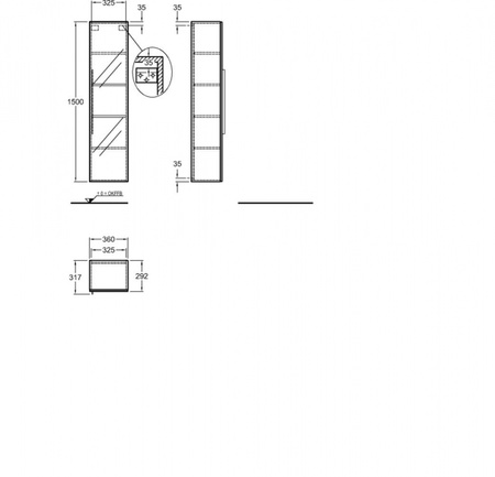 Пенал Keramag iCon 840150000