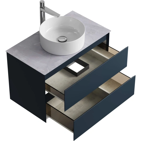 Тумба без раковины 80 см Aqwella Geometria GE01082GRM серый матовый