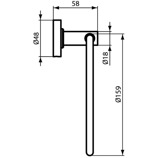 Полотенцедержатель-кольцо Ideal Standard IOM A9130AA Полотенцедержатель-кольцо Ideal Standard IOM A9130AA