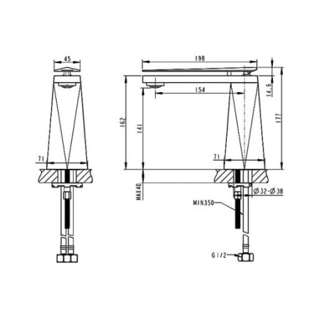 Смеситель для раковины Bravat Diamond S F118102C-ENG