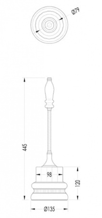 Ершик для унитаза Devon&Devon Dorothy 2DOR417OT