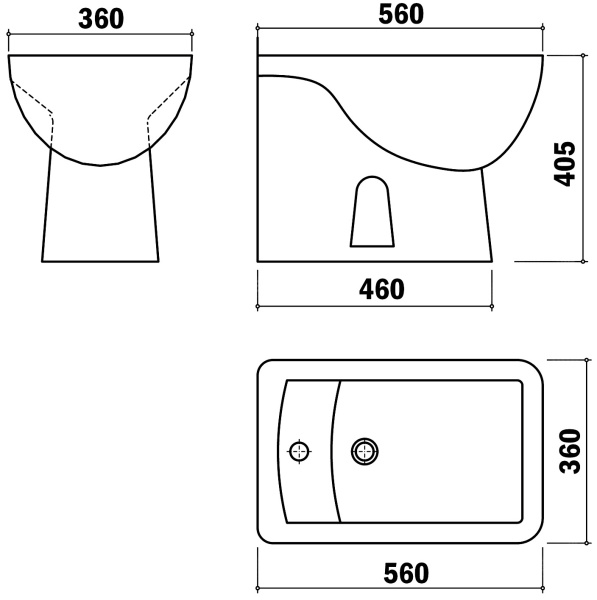 Биде напольное Teka Inca 117350003