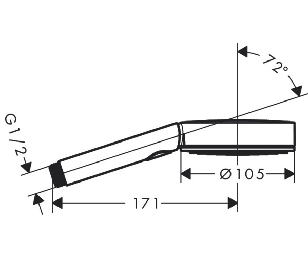 Душевая лейка Hansgrohe Pulsify Select 105 3jet Relaxation 24110000, хром