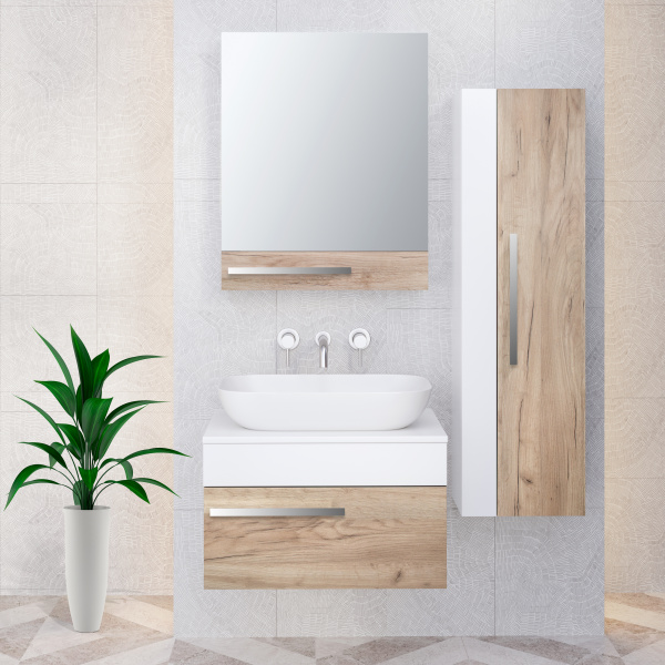 Пенал Runo подвесной  крафтовый дуб Вудлайн 35 (00-00001340)