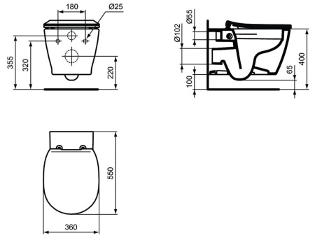 Комплект 4 в 1 Ideal Standard Connect V08823D