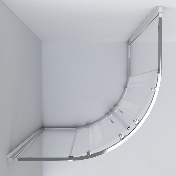 Душевой уголок Vincea  Garda VSJ-1G129CH (120х90)  хром, стекло шиншилла