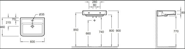 Раковина подвесная Jacob Delafon Replay E4489-00