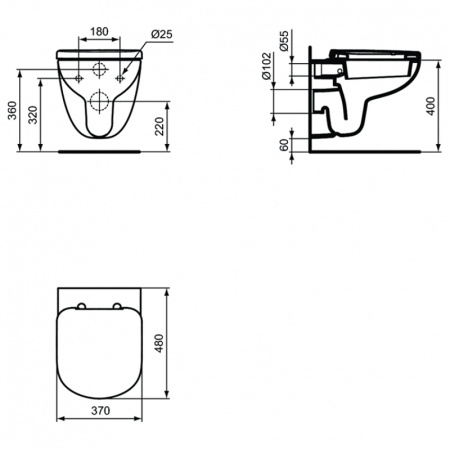 Унитаз подвесной Ideal Standard Tempo T328801