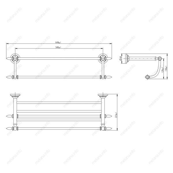 Полка для полотенец Melana MLN-820003