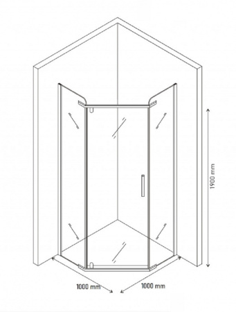 Душевой уголок Berges Wasserhaus Solo T Black (100x100) 061110