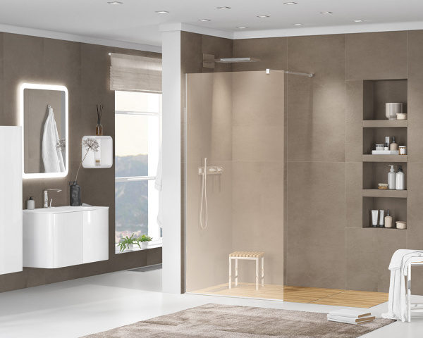 Душевая перегородка 120 см CEZARES LIBERTA LIBERTA-L-1-120-BR-Cr