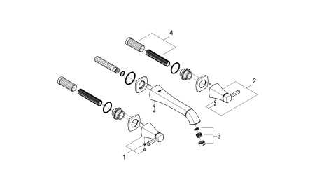 Смеситель для раковины Grohe Grandera 20415 000  (20415000) хром 