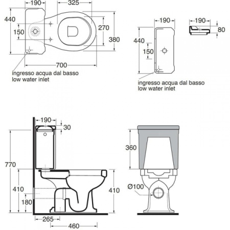 Крышка-сиденье с микролифтом Azzurra Giunone-Jubilaeum 1800NM/F noce/cr