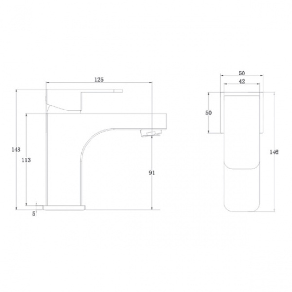 Смеситель для раковины KAISER с гигиеническим душем Sonat (34088-4)