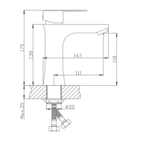 Смеситель для раковины Haiba HB10802